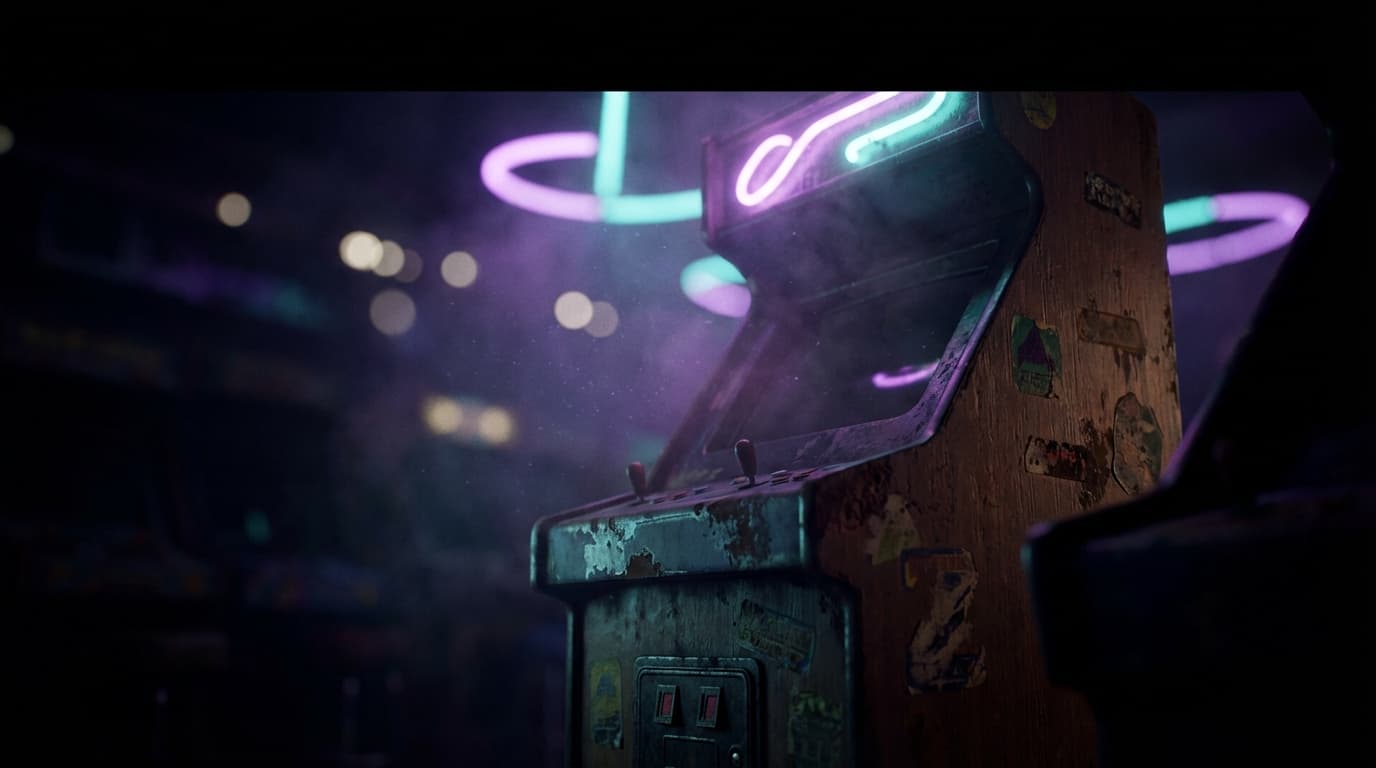 Repeating glitch text and chaotic digital elements representing meme culture